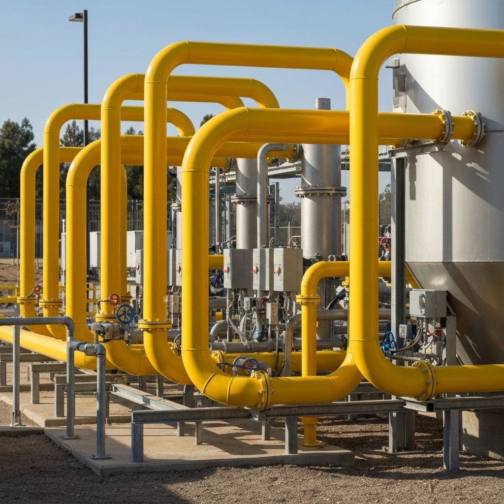UC Davis biodigester installation showing interior processing equipment and biogas capture system
